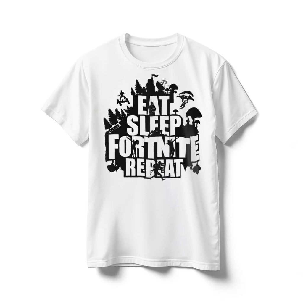 eat-sleep-fortnite-repeat-white-shirt-CHARACTERS-SILHOUETTES