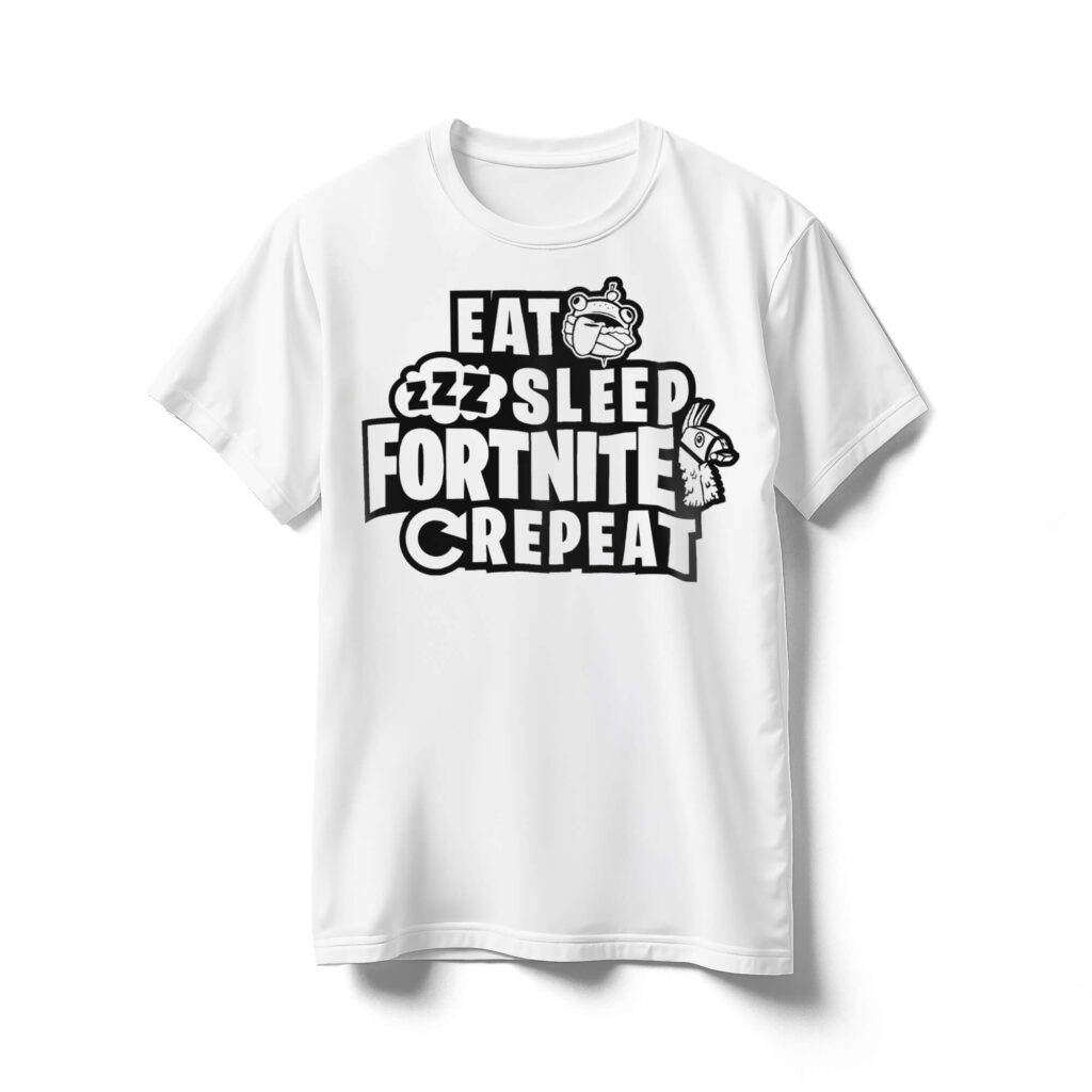 eat-sleep-fortnite-repeat-white-shirt-TEXT-WITH-ICONS