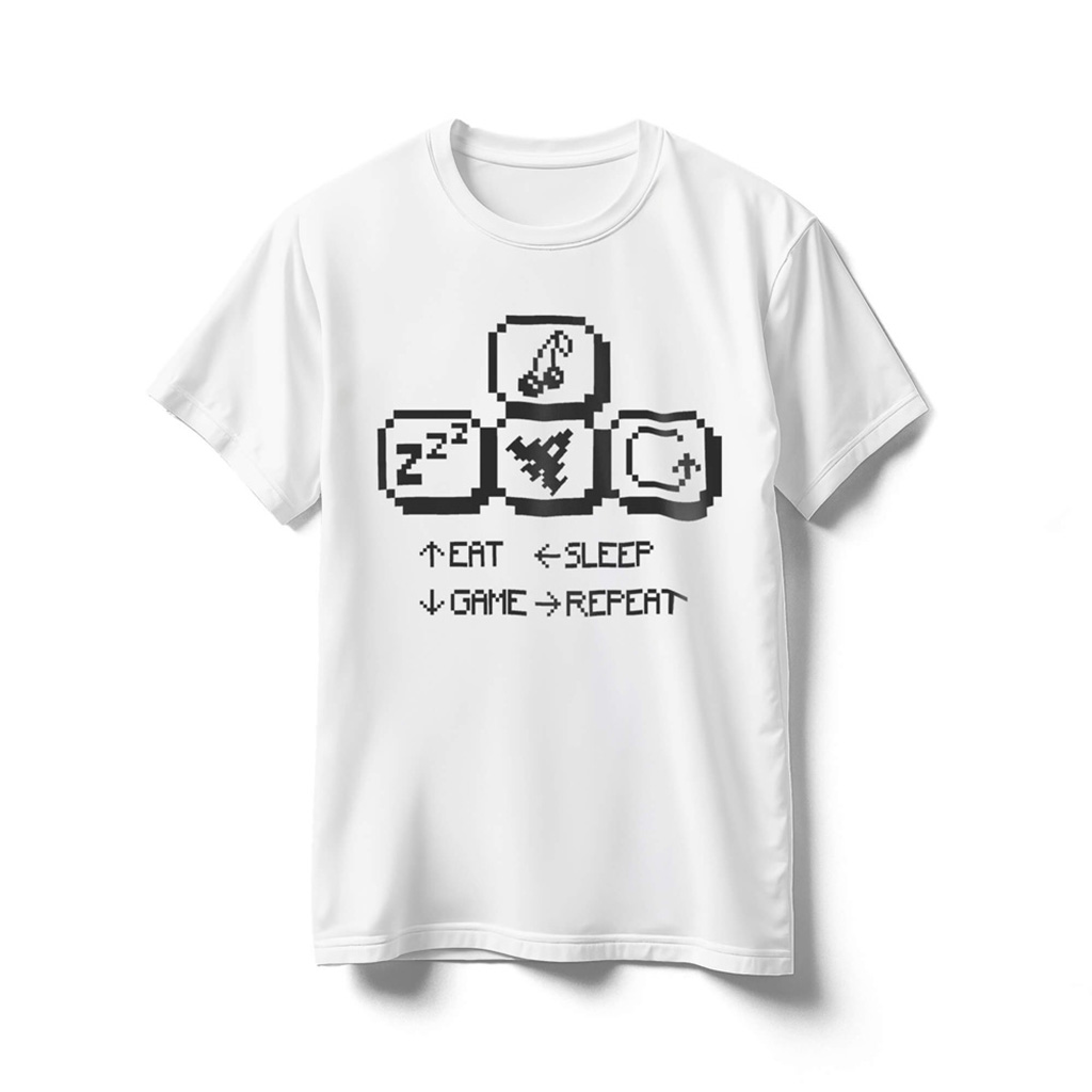 eat-sleep-game-repeat-white-shirt-KEYBOARD-PIXEL-ART