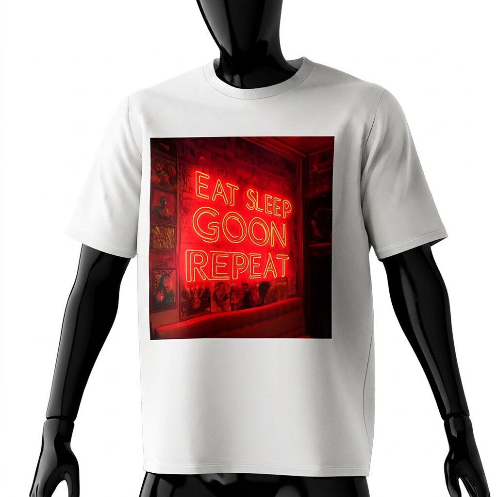 eat-sleep-goon-shirt-neon-lights-white