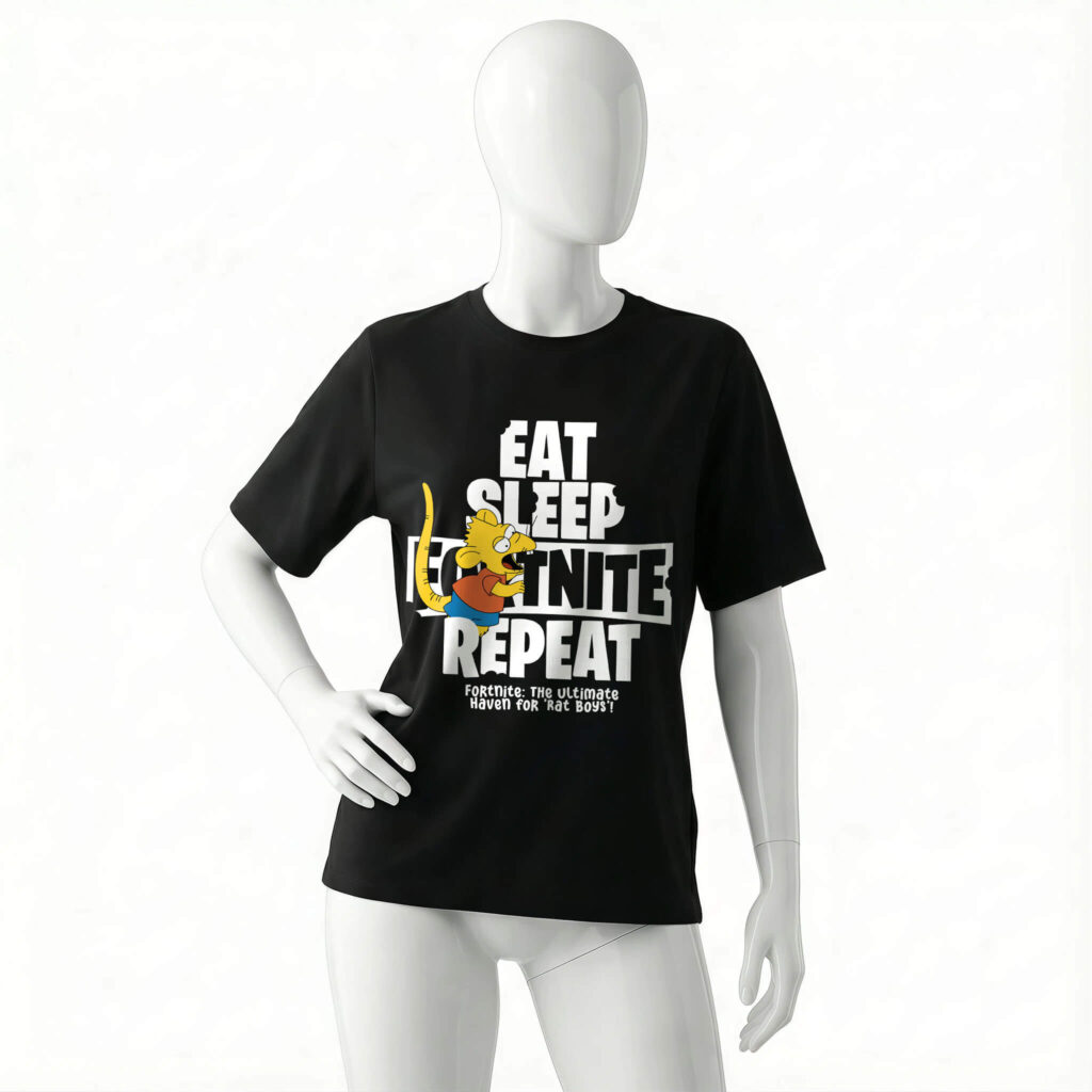 funny-fortnite-shirts-Bart-Simpson-black