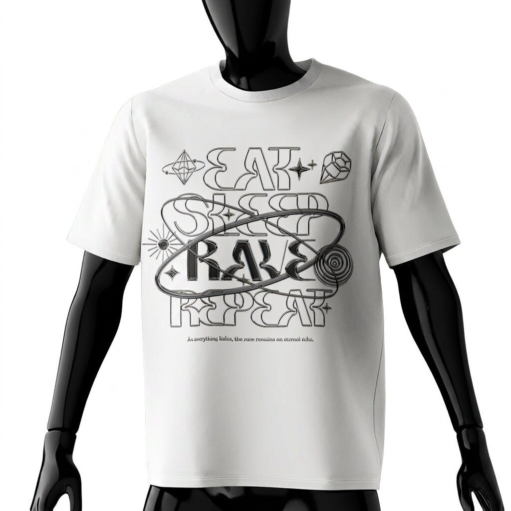 rave-shirts-futuristic-chrome-texture-white