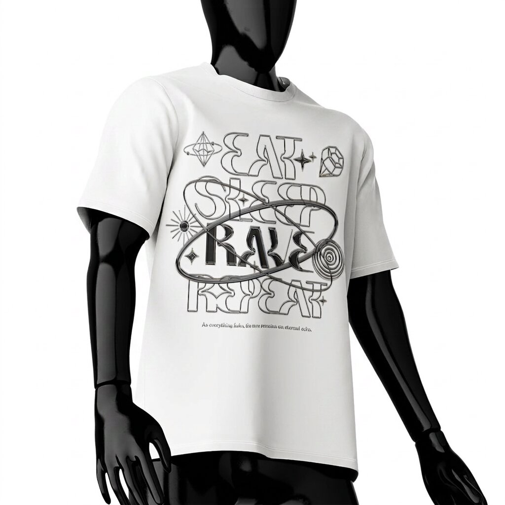 rave-t-shirt-futuristic-chrome-texture-white