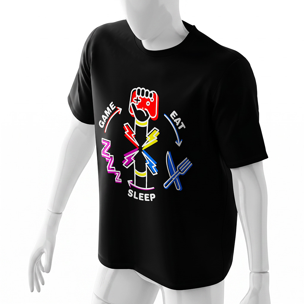 video-game-t-shirt-text-with-icons-black