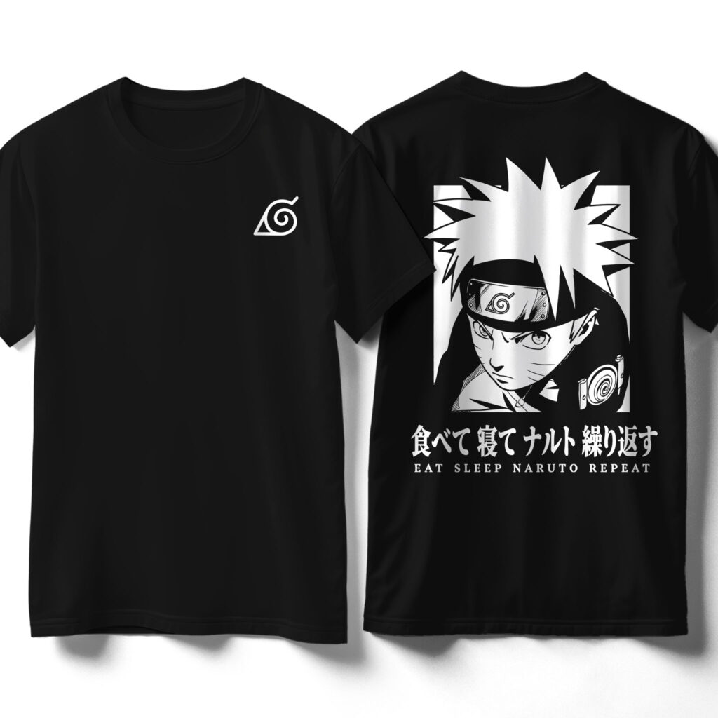 eat-sleep-naruto-repeat-shirt-front-back-black-shirt-anime-tee