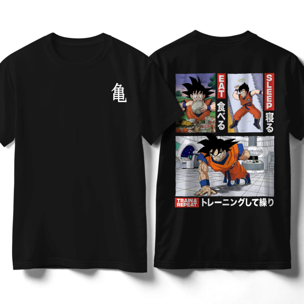 eat-sleep-train-repeat-shirt-front-back-black-shirt-goku-eating-sleeping-training