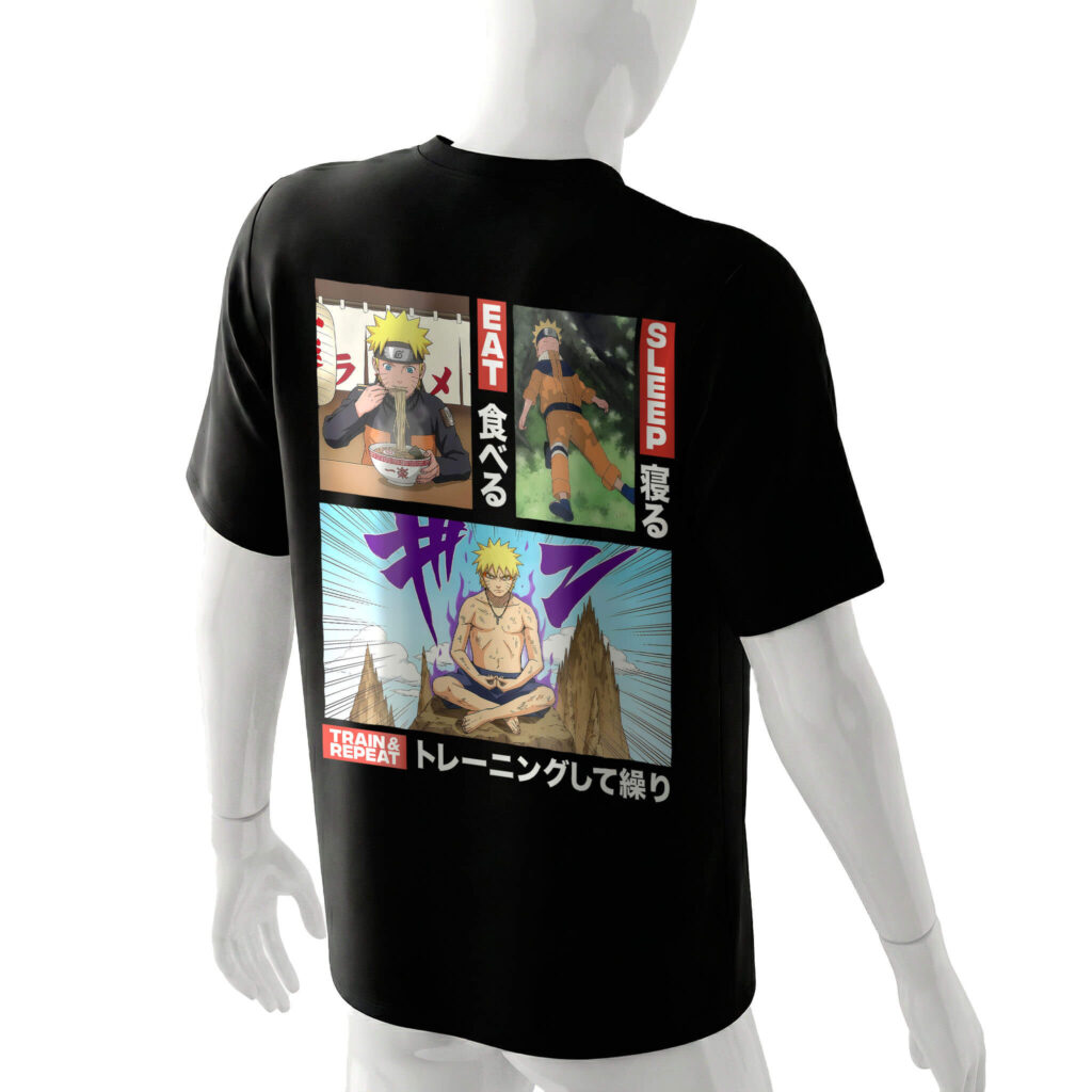 eat-sleep-train-repeat-t-shirt-back-black-model-naruto-eating-sleeping-training