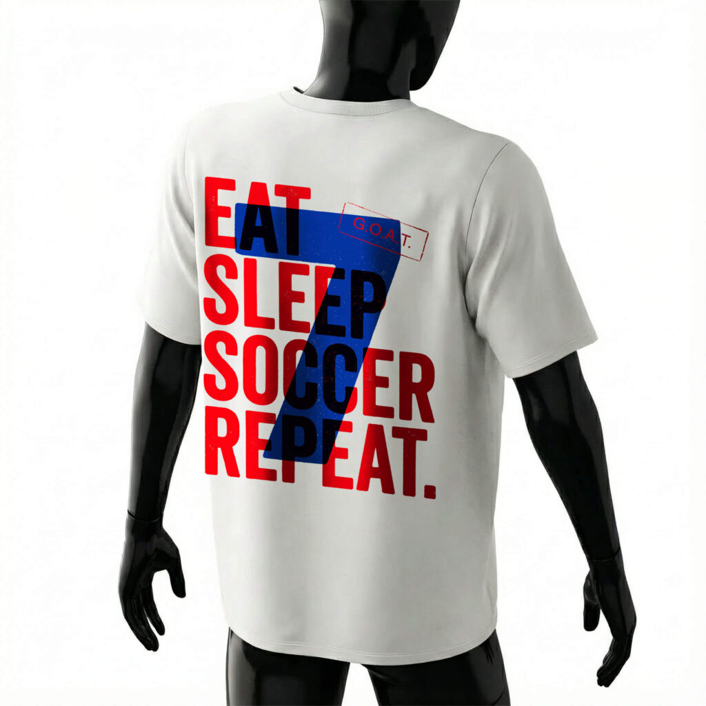 eat-sleep-soccer-repeat-t-shirt-back-white-model-cristiano-ronaldo-goat